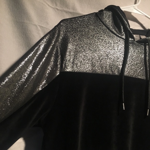 ASOS Metallic Velour Hoodie - Picture 3 of 4